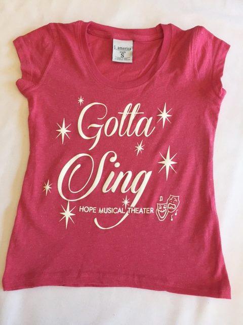 Prestatie schotel verwijderen Sparkle Shop Glitter Shirt – GOTTA SING – (SOLD OUT….) | Hope Musical  Theatre